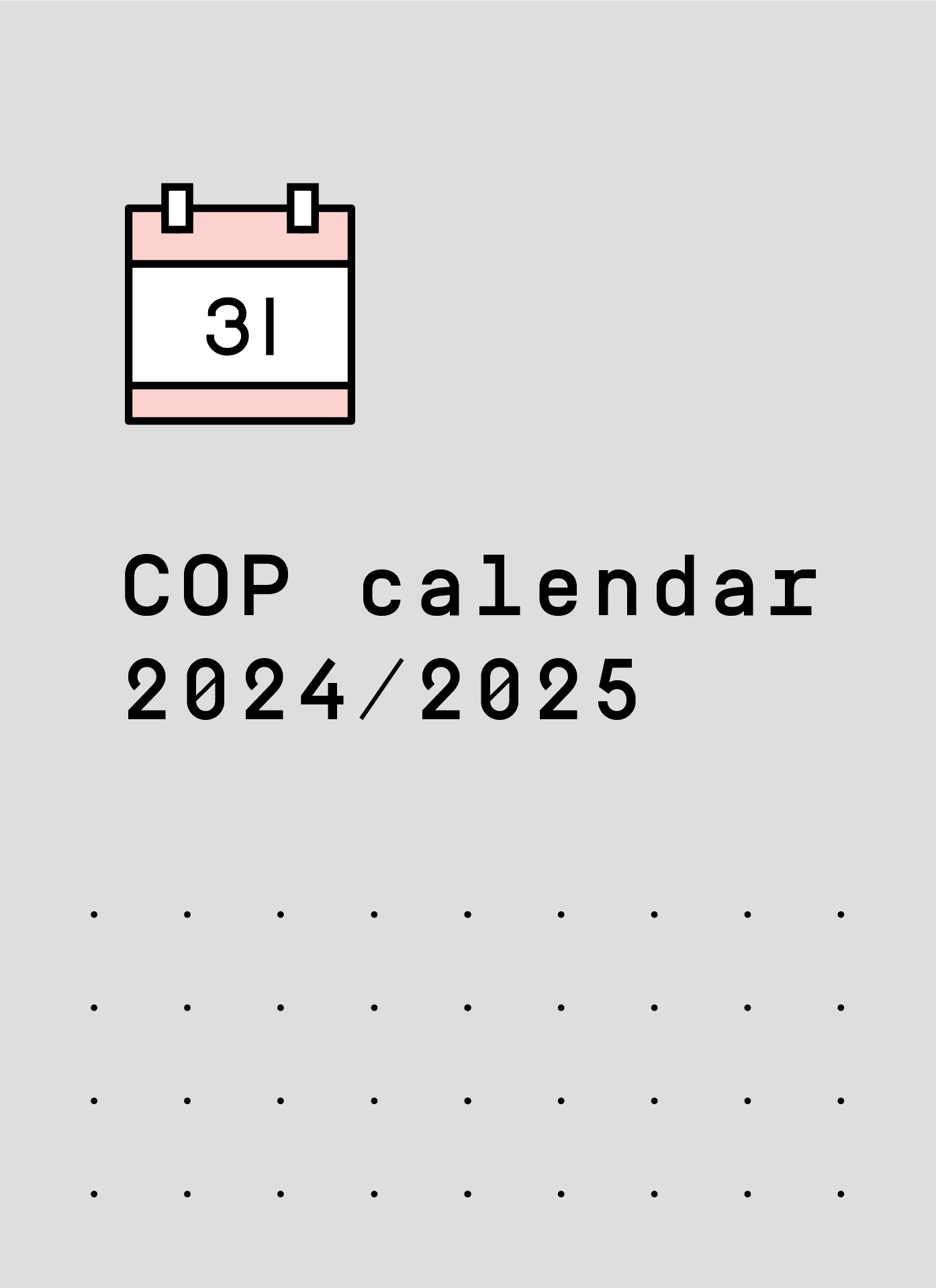 2024/2025 Change of Preference (COP) Calendar 