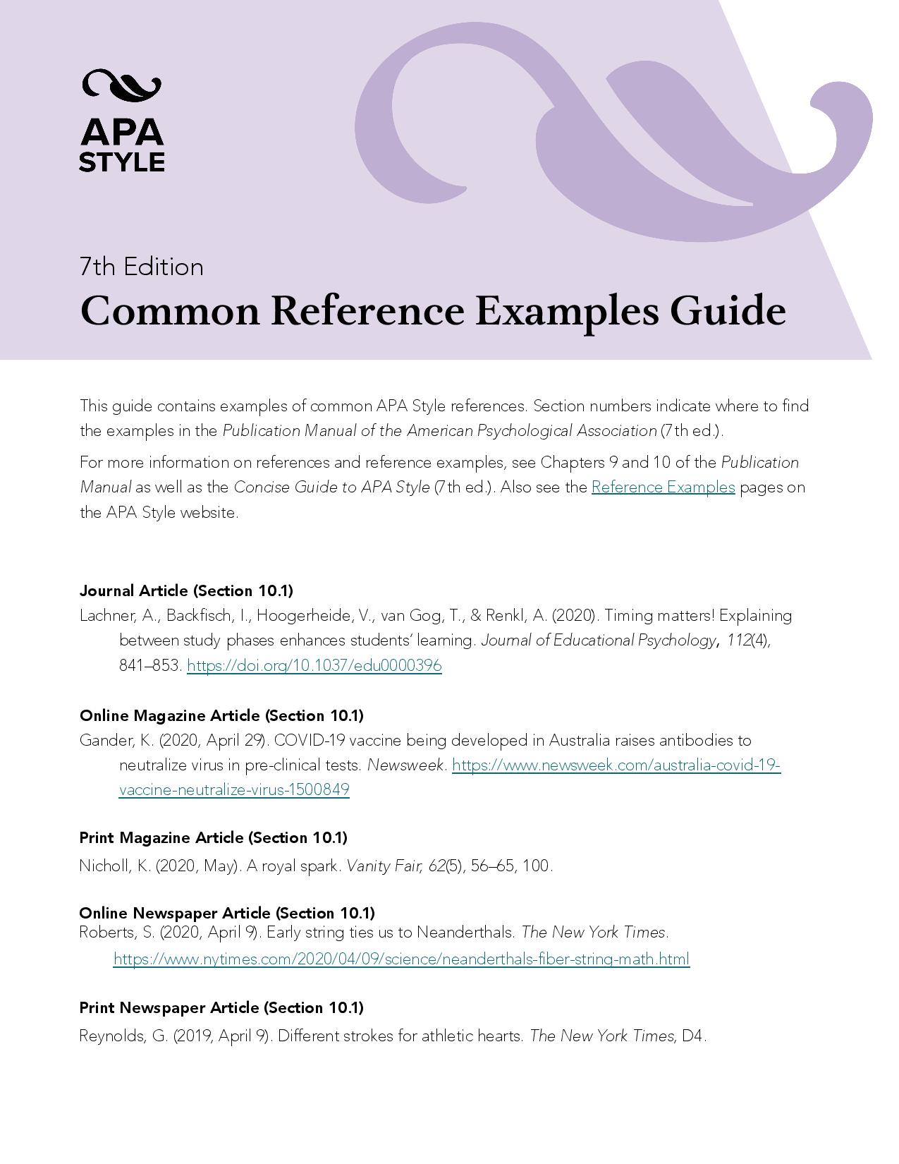 apa style guide book review