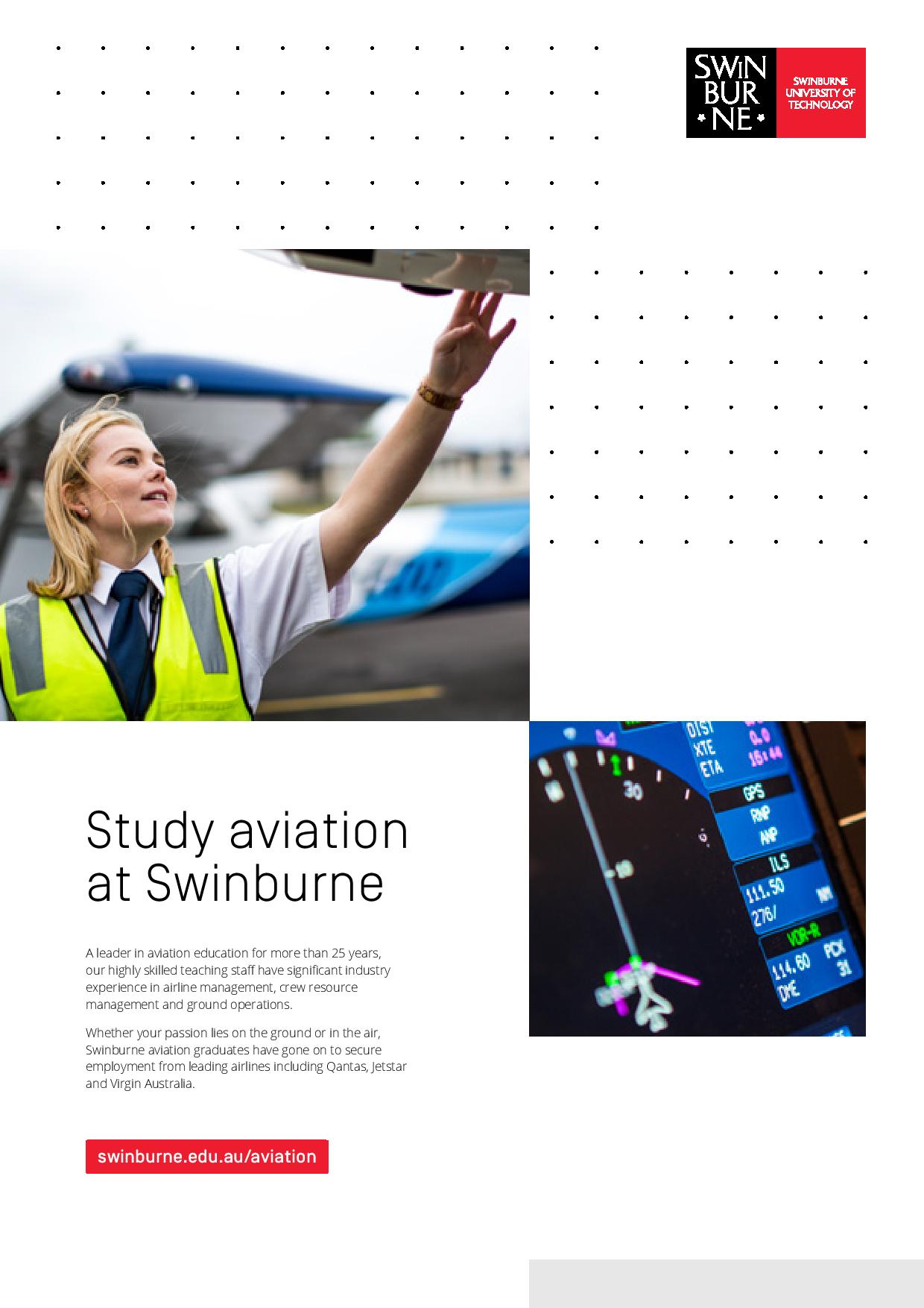 Study aviation at Swinburne