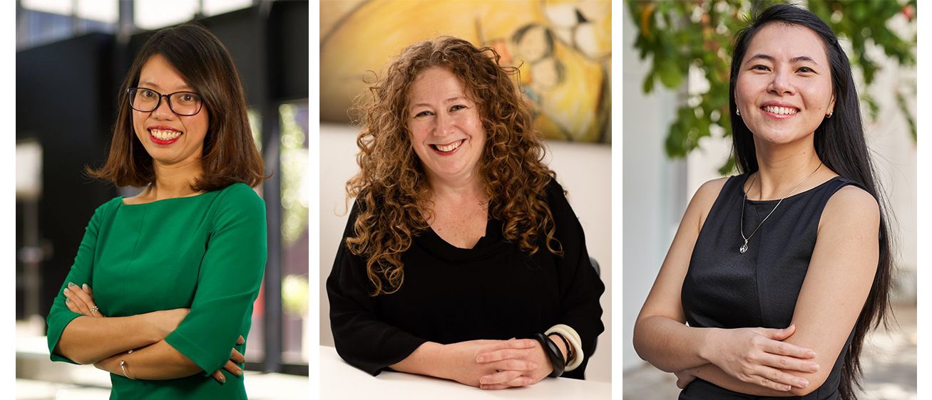 Three Alumni Impact Award finalists for Social Impact category Swinburne alumni Huong Dang, Michal Morris, Thuy Nguyen