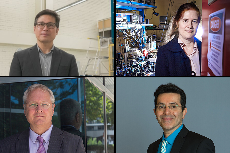 Distinguished Professors Guoxing Lu, Margaret Reid, David Moss and Saeid Nahavandi