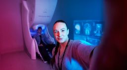 Swinburne student Bianca-Jaye in a brain imaging lab