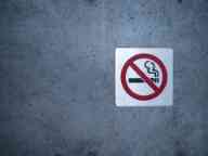 No smoking sign affixed to a wall