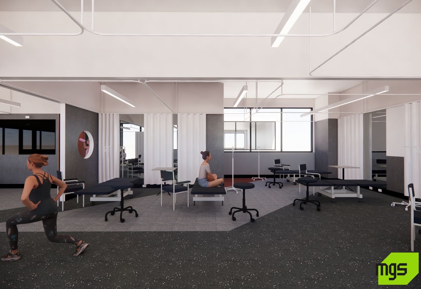 3D render shows Swinburne's new physiotherapy lab