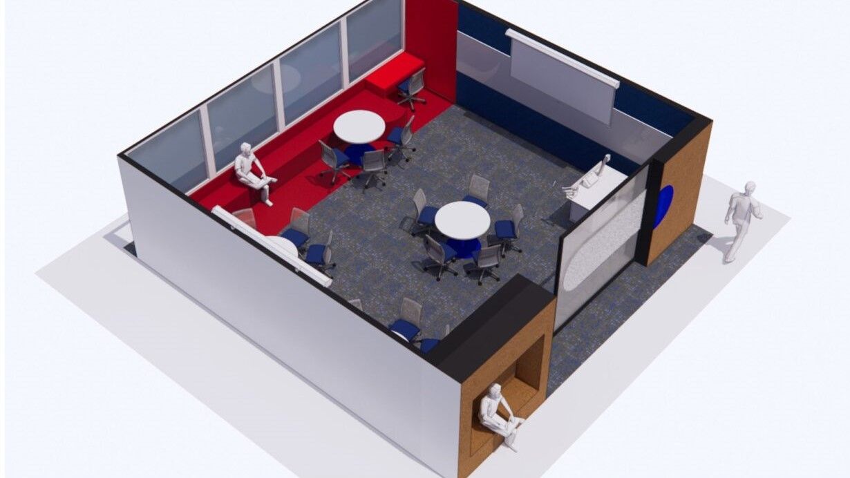 Digital render of classroom