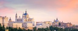 Panorama view of the Cathedral of Madrid