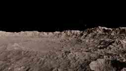Moon craters scientific illustration virtual reality.