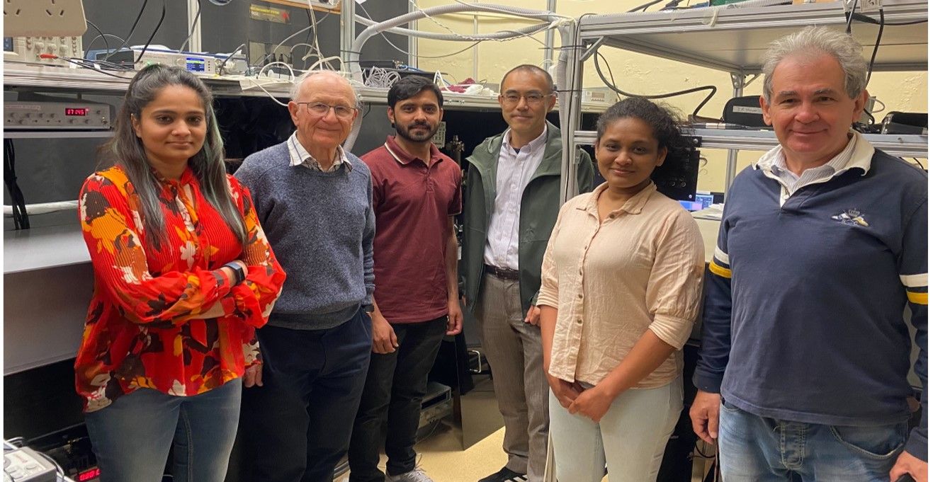 Experimental Time Crystal team (left to right): Arpana Singh, Peter Hannaford, Ali Zaheer, Satoshi Tojo, Chamali Gunawardana and Andrei Sidorov.