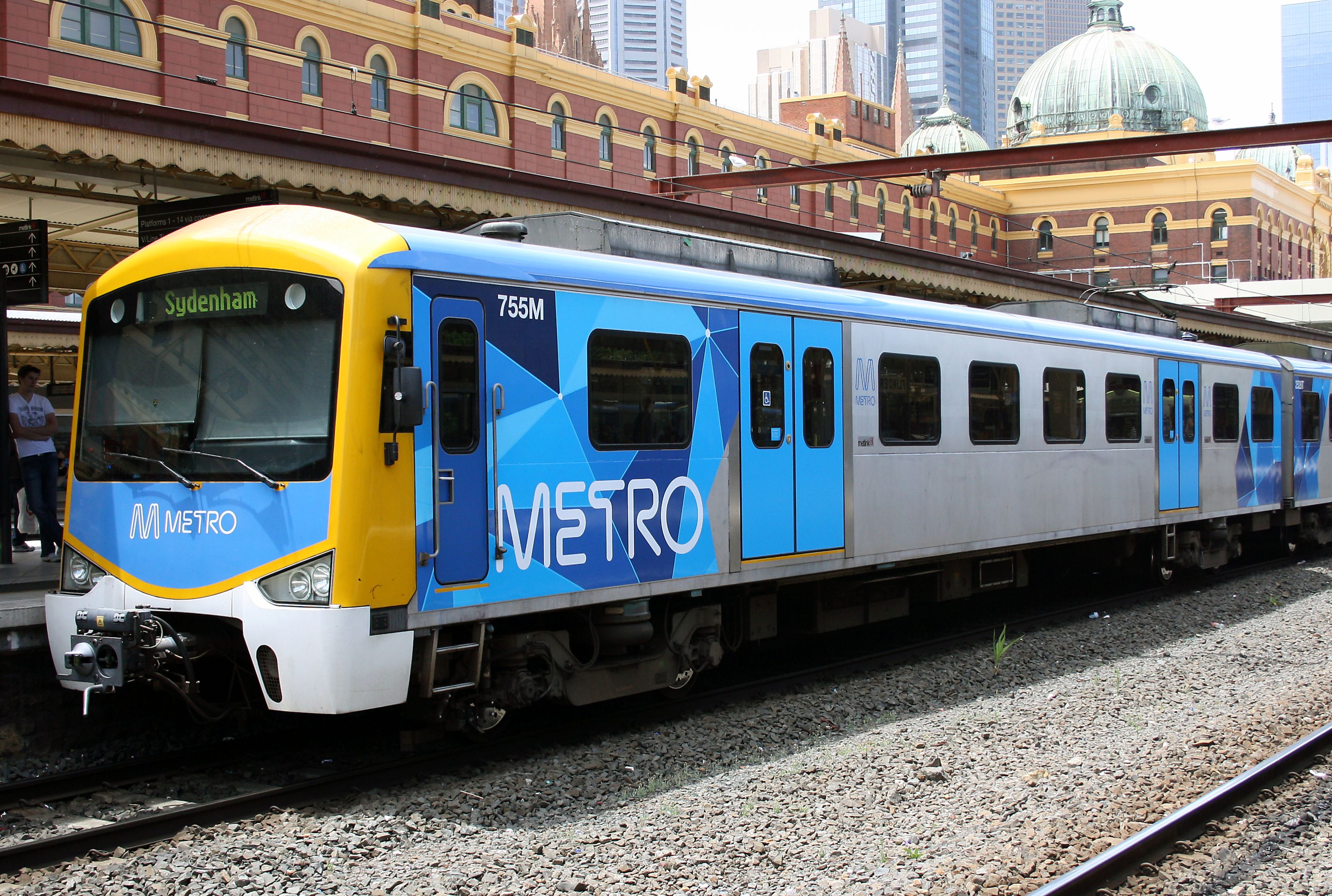 Siemens train in Metro Trains Melbourne Australia