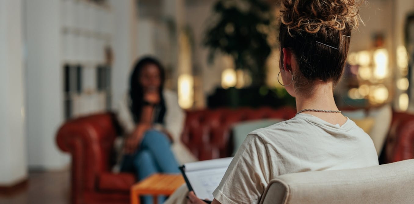 A person undergoing psychotherapy.