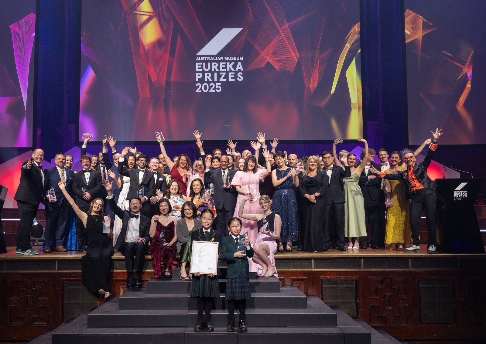 Swinburne research collaboration wins 2025 Eureka Prize Eureka Awards 2025 winners on stage