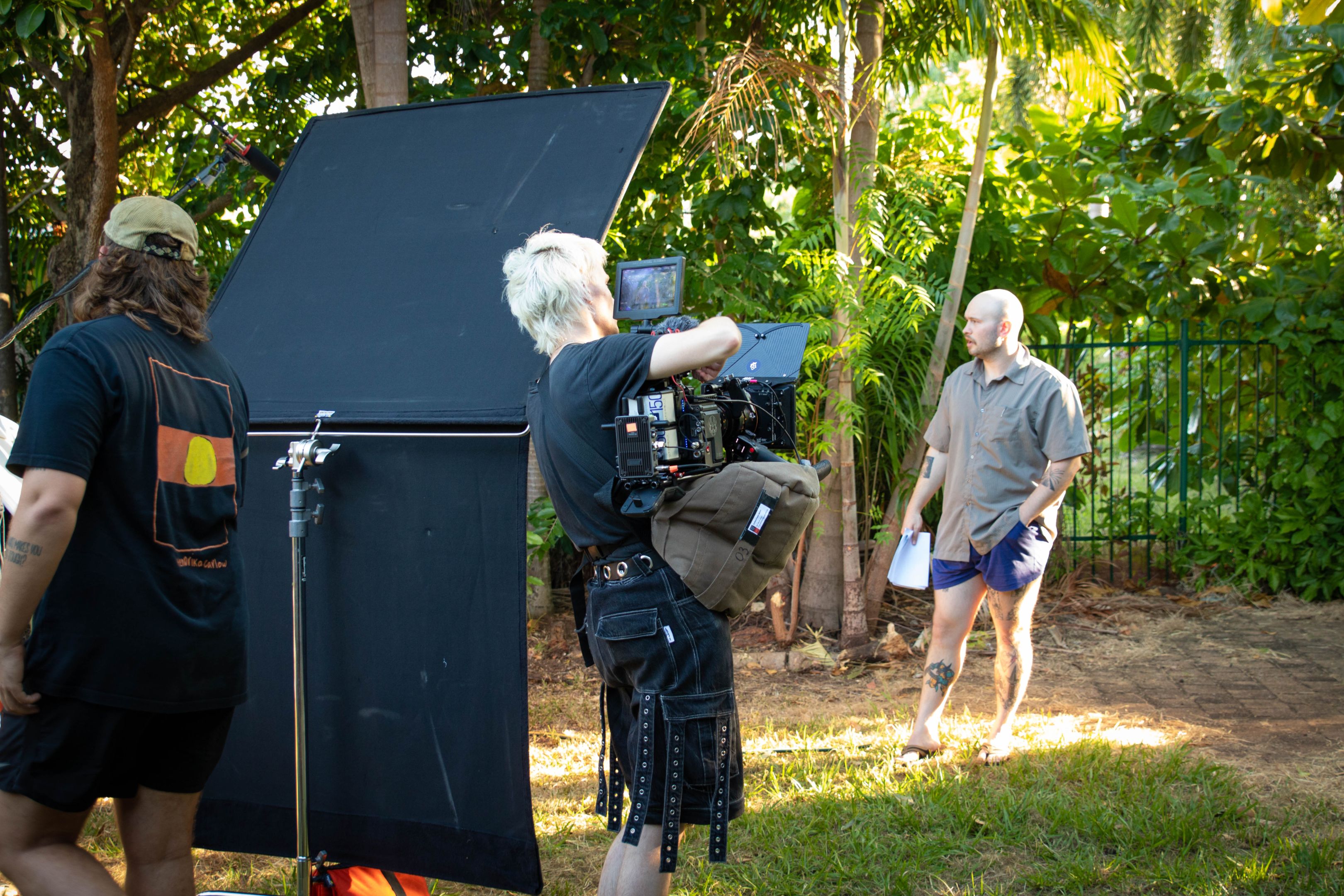 Swinburne vocational film and TV students on site in Darwin filming their documentary project Swinburne vocational film and TV students on site in Darwin filming their documentary project