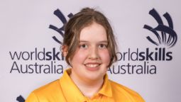 Nellie, an Advanced Diploma of Graphic Design student from Swinburne, representing Australia in WorldSkills 2024.