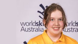 Nellie, an Advanced Diploma of Graphic Design student from Swinburne, representing Australia in WorldSkills 2024.