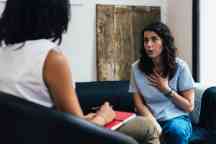 Woman during a psychotherapy session